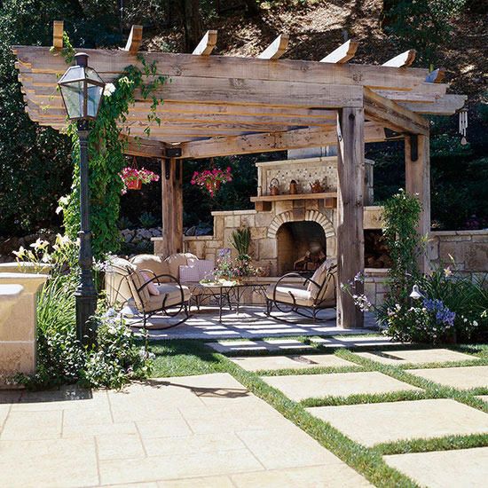 Pergola Fireplace